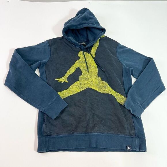 Nike Jordan Hoodie Sweatshirt Men's Medium Graphic Pullover Jumpman Print Logo - Picture 1 of 8